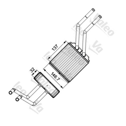 Valeo 811520 - Теплообменник, отопление салона parts5.com