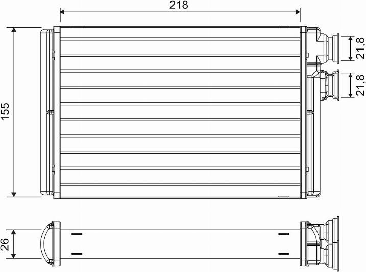 Valeo 811576 - Теплообменник, отопление салона parts5.com