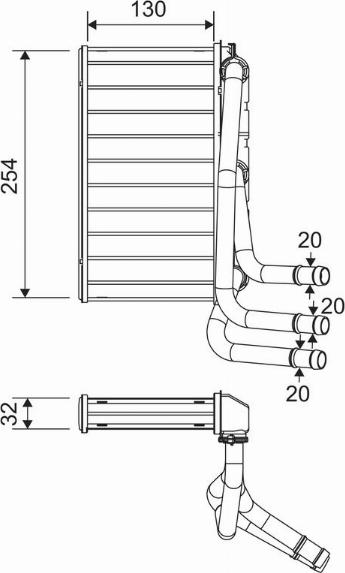 Valeo 811651 - Теплообменник, отопление салона parts5.com