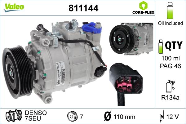 Valeo 811144 - Compressor, air conditioning parts5.com