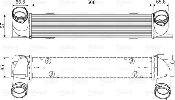 Valeo 818553 - Интеркулер, теплообменник турбины parts5.com