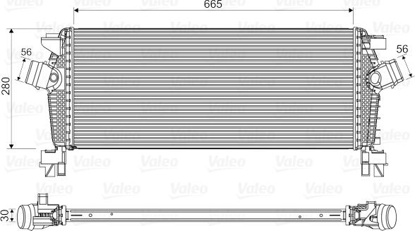 Valeo 818566 - Интеркулер, теплообменник турбины parts5.com