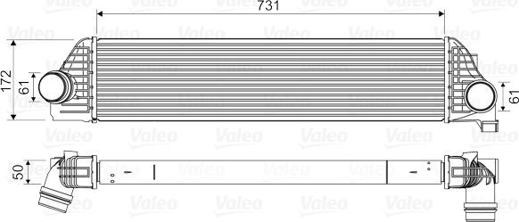 Valeo 818561 - Интеркулер, теплообменник турбины parts5.com