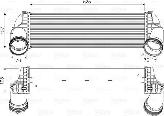 Valeo 818562 - Интеркулер, теплообменник турбины parts5.com