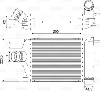 Valeo 818609 - Интеркулер, теплообменник турбины parts5.com