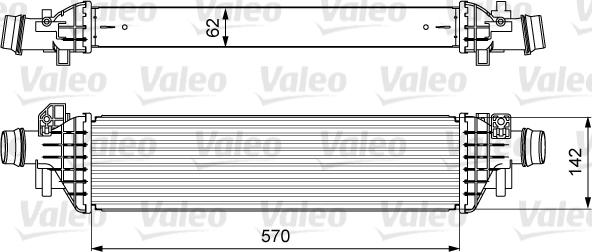 Valeo 818628 - Интеркулер, теплообменник турбины parts5.com