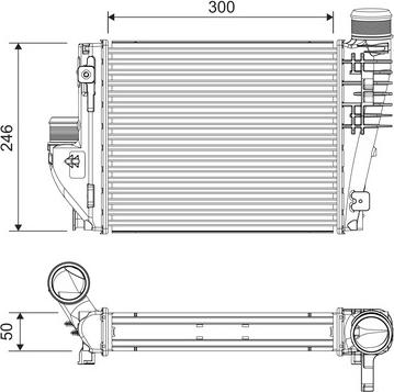 Valeo 818304 - Интеркулер, теплообменник турбины parts5.com