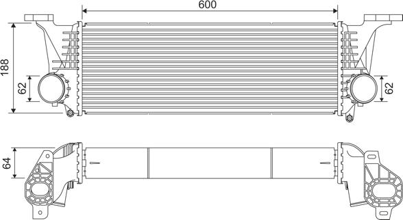 Valeo 818315 - Интеркулер, теплообменник турбины parts5.com