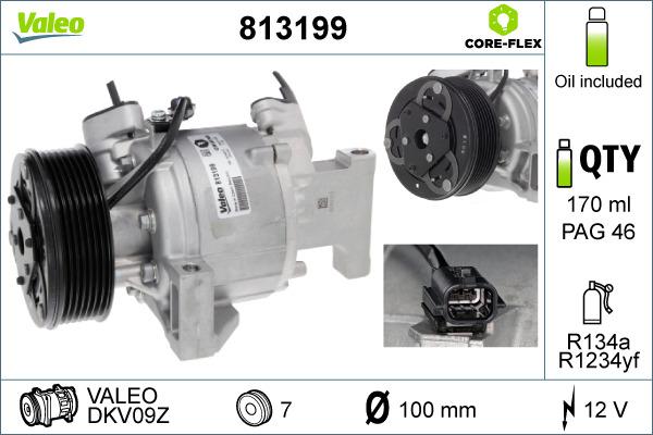 Valeo 813199 - Компрессор кондиционера parts5.com