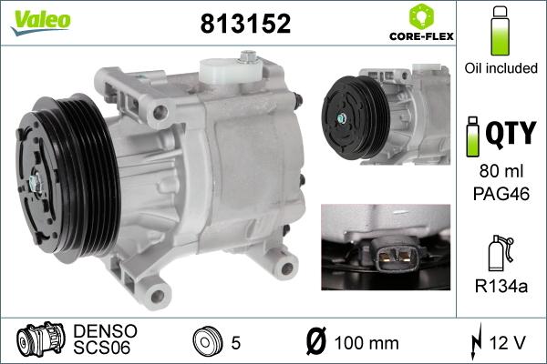 Valeo 813152 - Компрессор кондиционера parts5.com