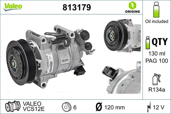 Valeo 813179 - Компрессор кондиционера parts5.com