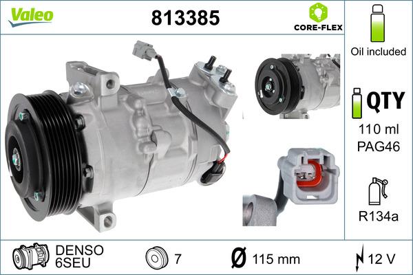 Valeo 813385 - Компрессор кондиционера parts5.com