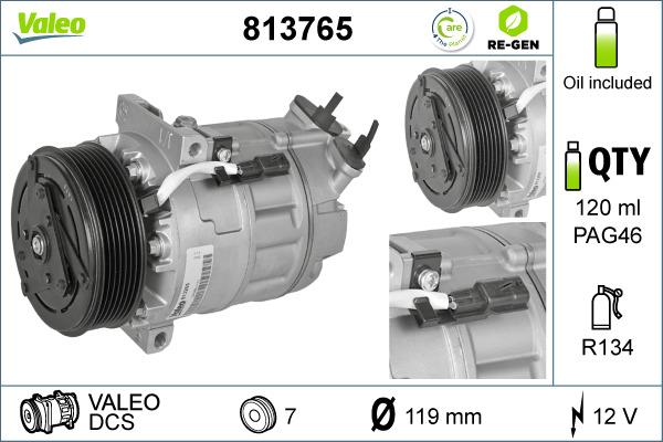 Valeo 813765 - Компрессор кондиционера parts5.com