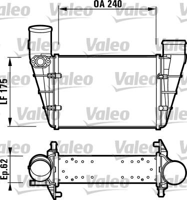 Valeo 817625 - Интеркулер, теплообменник турбины parts5.com