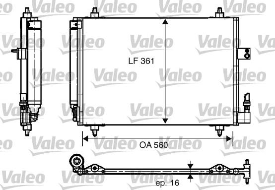 Valeo 817824 - Condensador, aire acondicionado parts5.com