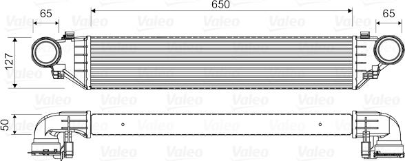 Valeo 817760 - Интеркулер, теплообменник турбины parts5.com