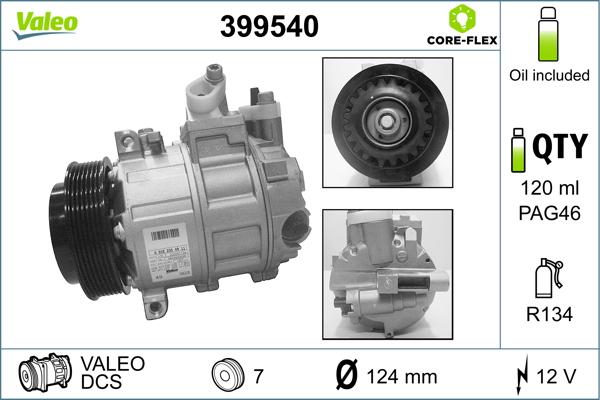 Valeo 399540 - Компрессор кондиционера parts5.com