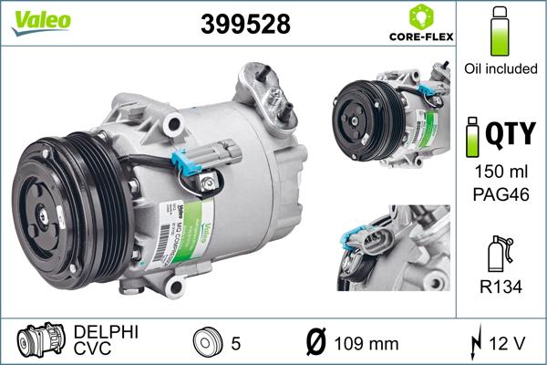 Valeo 399528 - Компрессор кондиционера parts5.com