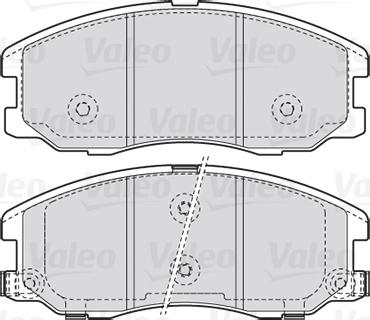 Valeo 301942 - Тормозные колодки, дисковые, комплект parts5.com