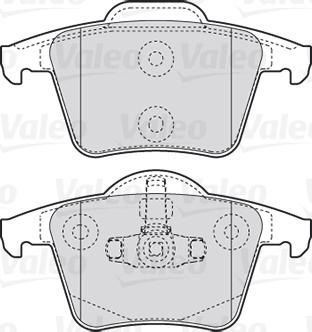 Valeo 301829 - Тормозные колодки, дисковые, комплект parts5.com