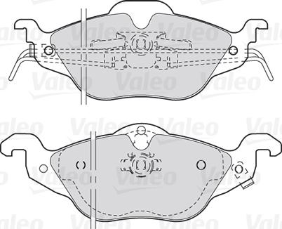 Valeo 301322 - Тормозные колодки, дисковые, комплект parts5.com