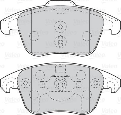 Valeo 302099 - Тормозные колодки, дисковые, комплект parts5.com