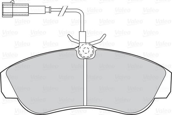 Valeo 302061 - Тормозные колодки, дисковые, комплект parts5.com