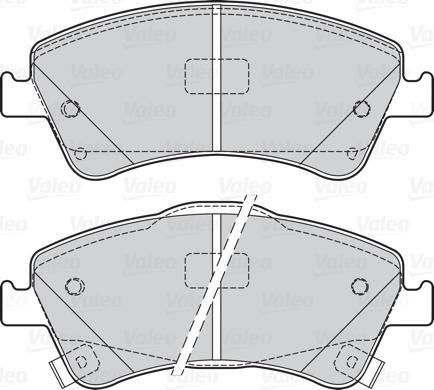 Valeo 302125 - Тормозные колодки, дисковые, комплект parts5.com