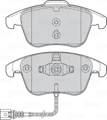 Valeo 302261 - Тормозные колодки, дисковые, комплект parts5.com