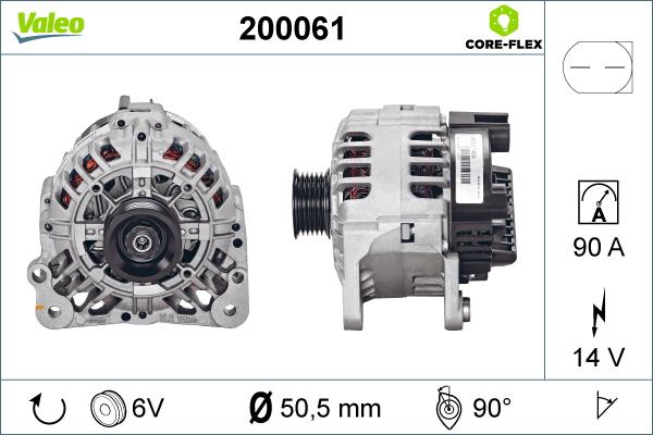 Valeo 200061 - Генератор parts5.com