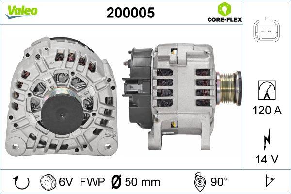 Valeo 200005 - Генератор parts5.com