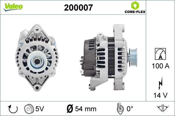 Valeo 200007 - Генератор parts5.com