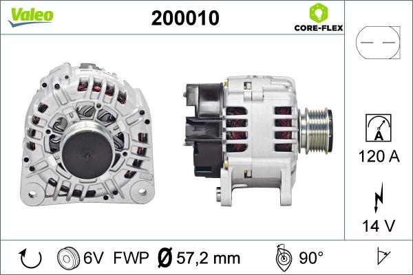 Valeo 200010 - Генератор parts5.com