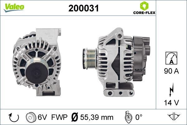 Valeo 200031 - Генератор parts5.com