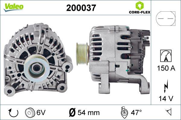 Valeo 200037 - Генератор parts5.com