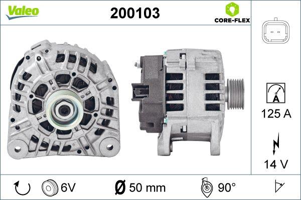 Valeo 200103 - Генератор parts5.com