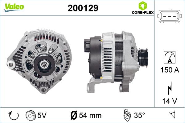 Valeo 200129 - Генератор parts5.com