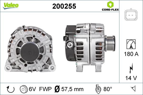 Valeo 200255 - Генератор parts5.com
