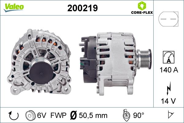 Valeo 200219 - Alternador parts5.com