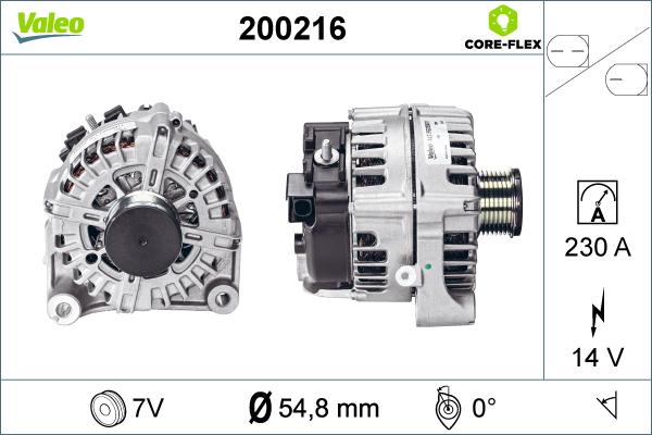 Valeo 200216 - Генератор parts5.com