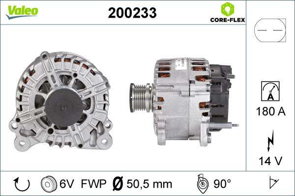 Valeo 200233 - Генератор parts5.com