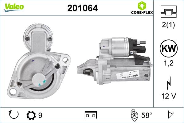 Valeo 201064 - Стартер parts5.com