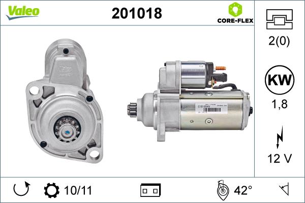 Valeo 201018 - Стартер parts5.com