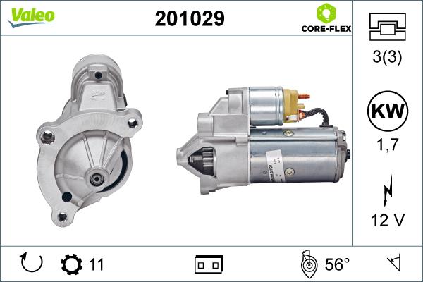 Valeo 201029 - Стартер parts5.com