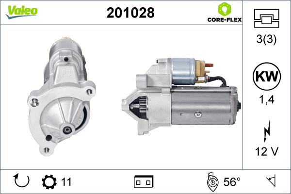 Valeo 201028 - Стартер parts5.com