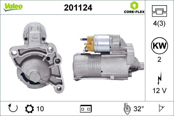 Valeo 201124 - Motor de arranque parts5.com