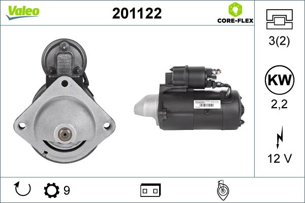 Valeo 201122 - Стартер parts5.com