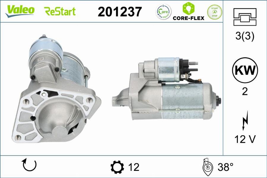 Valeo 201237 - Стартер parts5.com