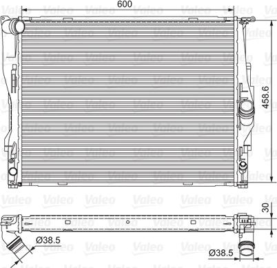 Valeo 701542 - Радиатор, охлаждение двигателя parts5.com