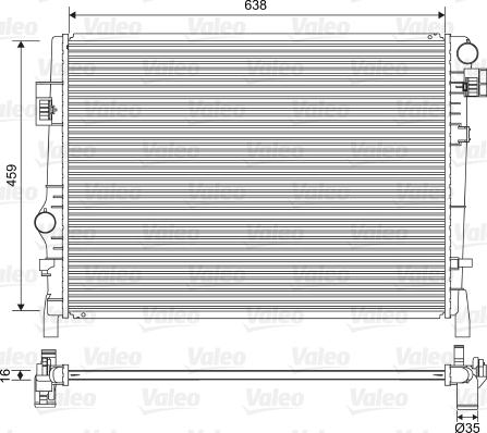 Valeo 701553 - Радиатор, охлаждение двигателя parts5.com